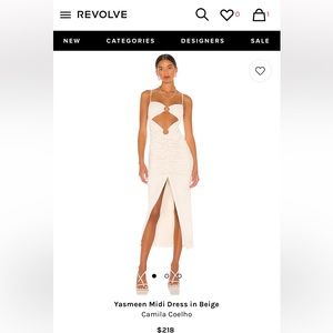 Camila coelho beige dress